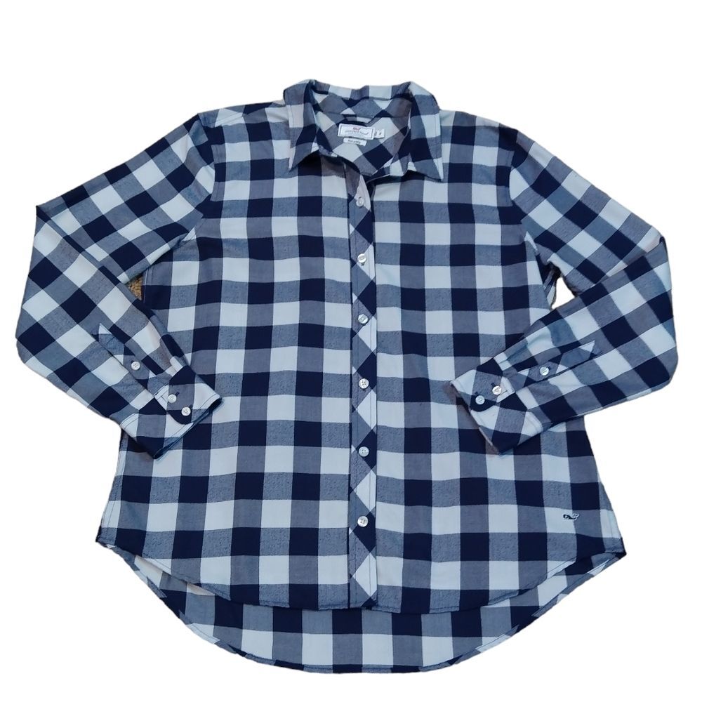 Vineyard Vines Relaxed Buffalo Check Performance Button Down Shirt Size 14